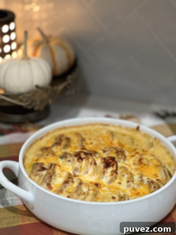 Creamy au Gratin Potatoes, beautifully baked and ready to serve