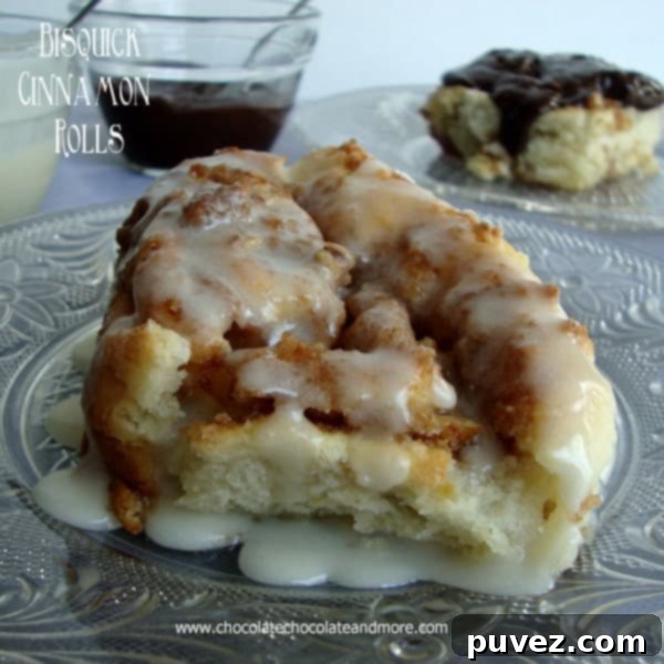 Bisquick Cinnamon Rolls on a plate