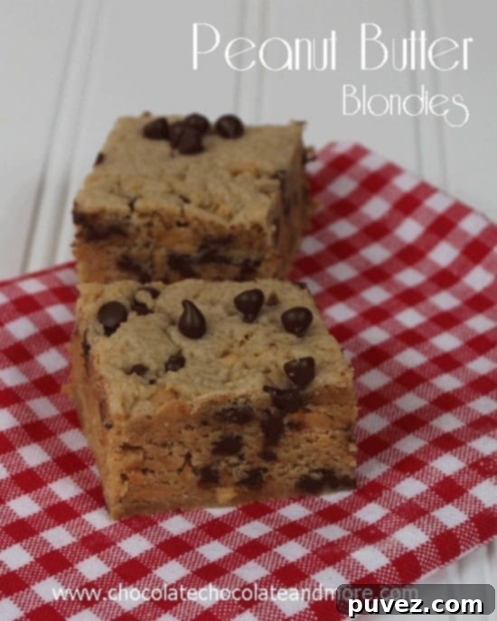 Peanut Butter Blondie Bars, a delightful twist for peanut butter lovers.