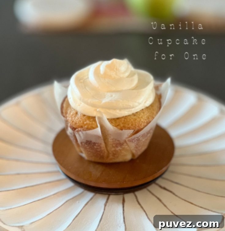 Vanilla Cupcake for One