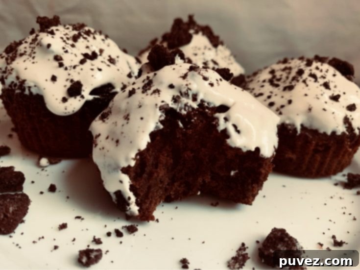Frosted Oreo Brownie Cups