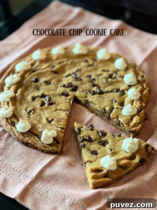 Chewy Chocolate Chip Cookie Cake