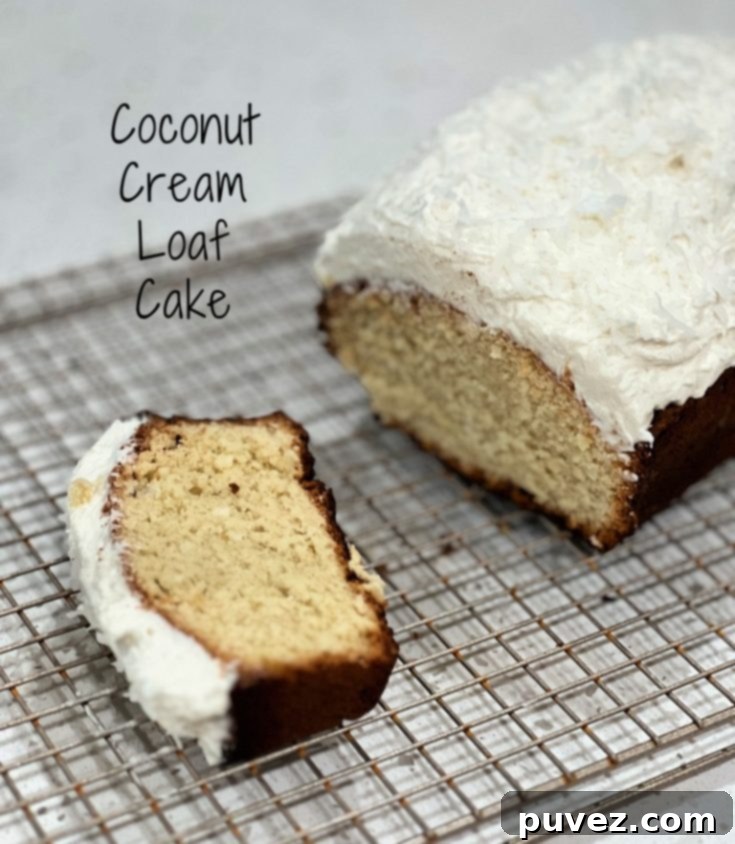 Coconut Cream Loaf Cake
