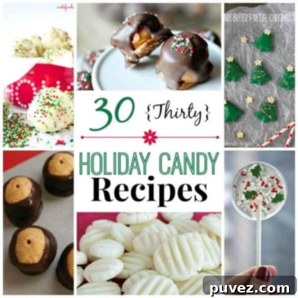 Assortment of festive holiday candies