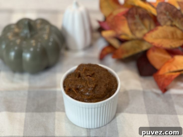 Homemade Pumpkin Butter in a glass jar
