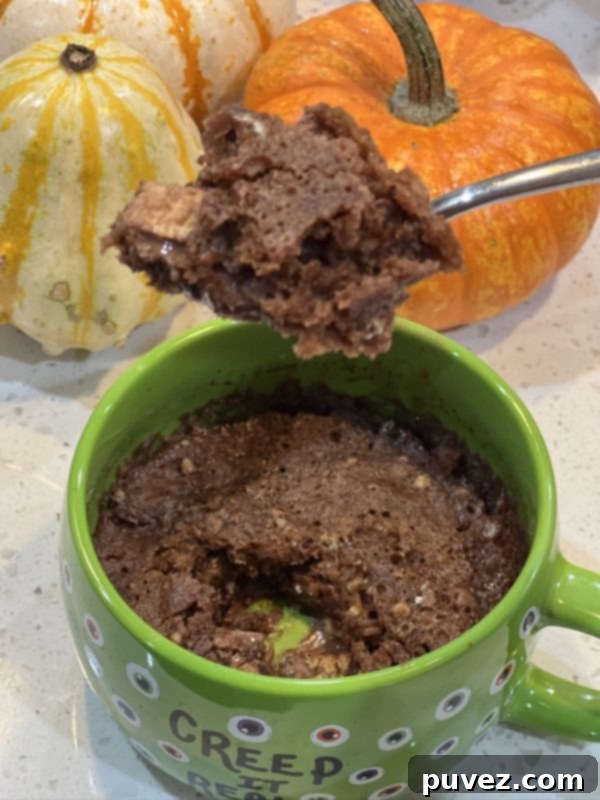 Halloween Candy Mug Cakes