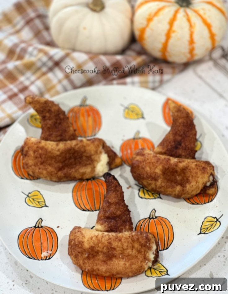 Cheesecake Stuffed Witch Hats