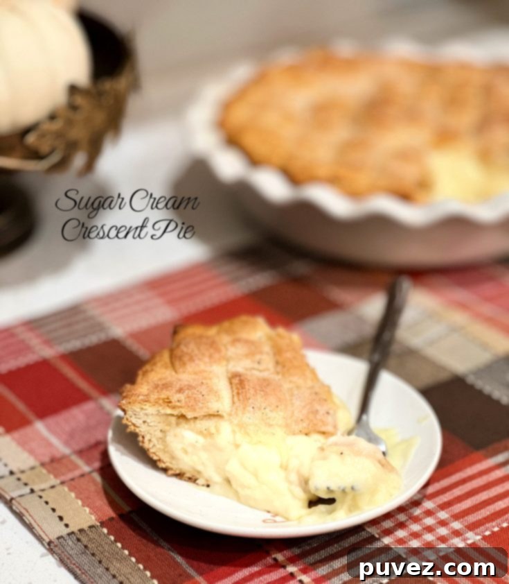 Sugar Cream Crescent Pie