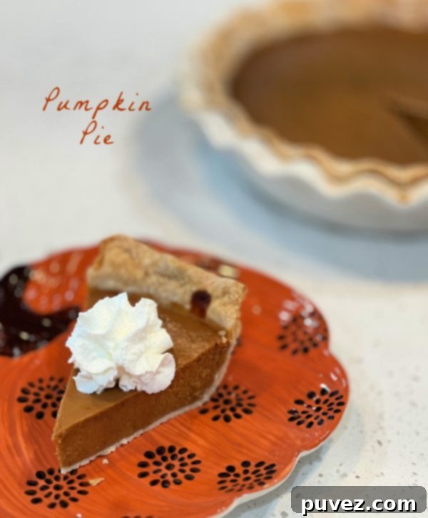 A beautifully baked pumpkin pie with a golden crust