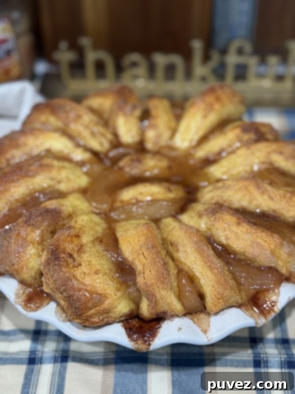 Biscuit doughs coated in cinnamon sugar and arranged in a pie plate, ready for apple filling.