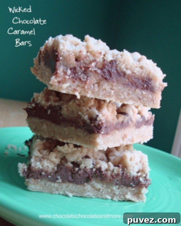 Wicked Chocolate Caramel Bars