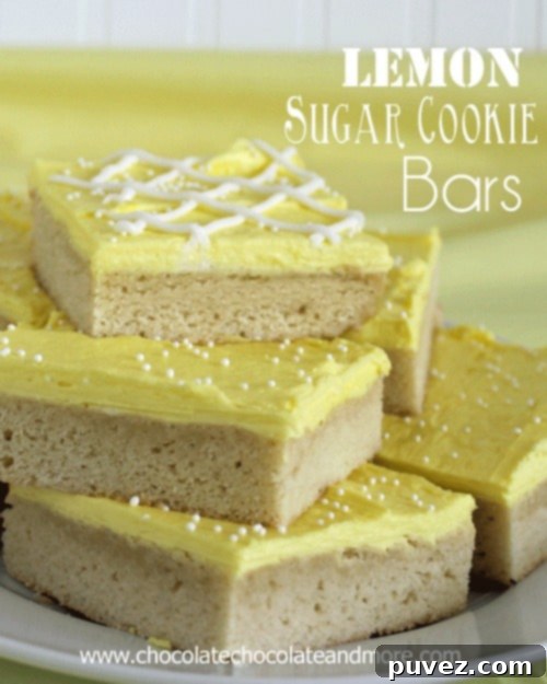 Pin this Lemon Sugar Cookie Bars recipe for later to your dessert board on Pinterest.