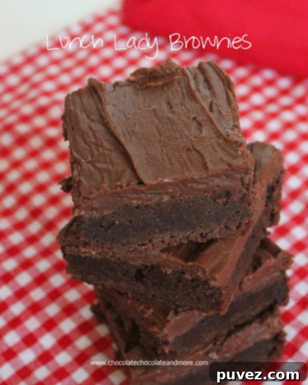 The Best Fudgy Lunch Lady Brownies Recipe with Homemade Frosting