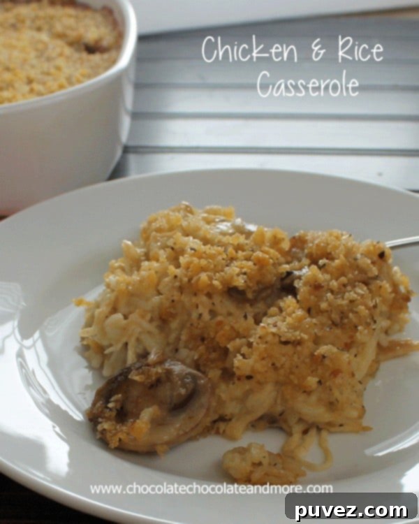 Easy Chicken and Rice Casserole, a delightful and comforting meal.