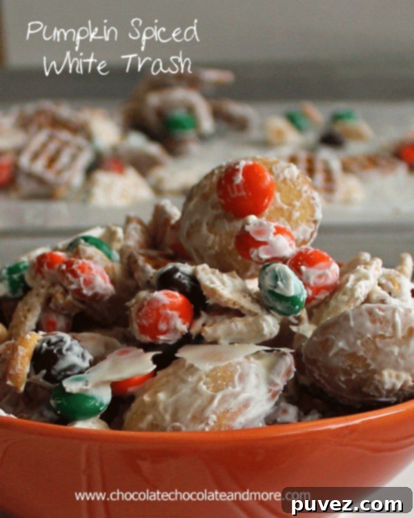 Pumpkin Spiced White Trash-a great way to clean out the snack cabinet!