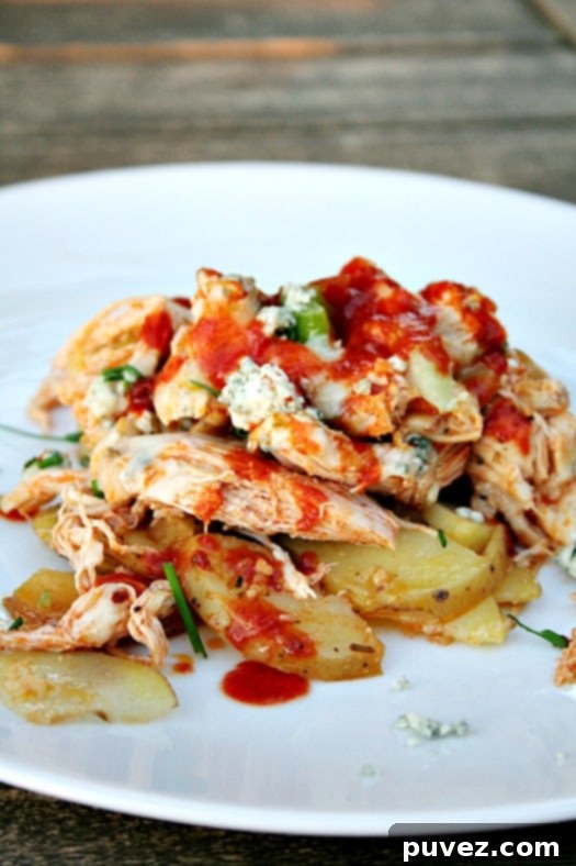 Buffalo Chicken Nachos, the ultimate game day comfort food