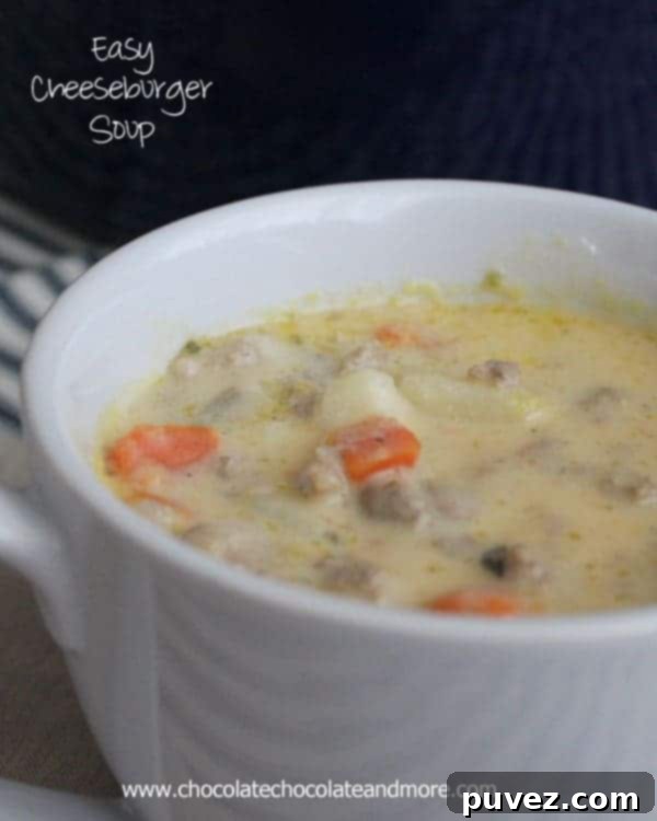 Easy Cheeseburger Soup