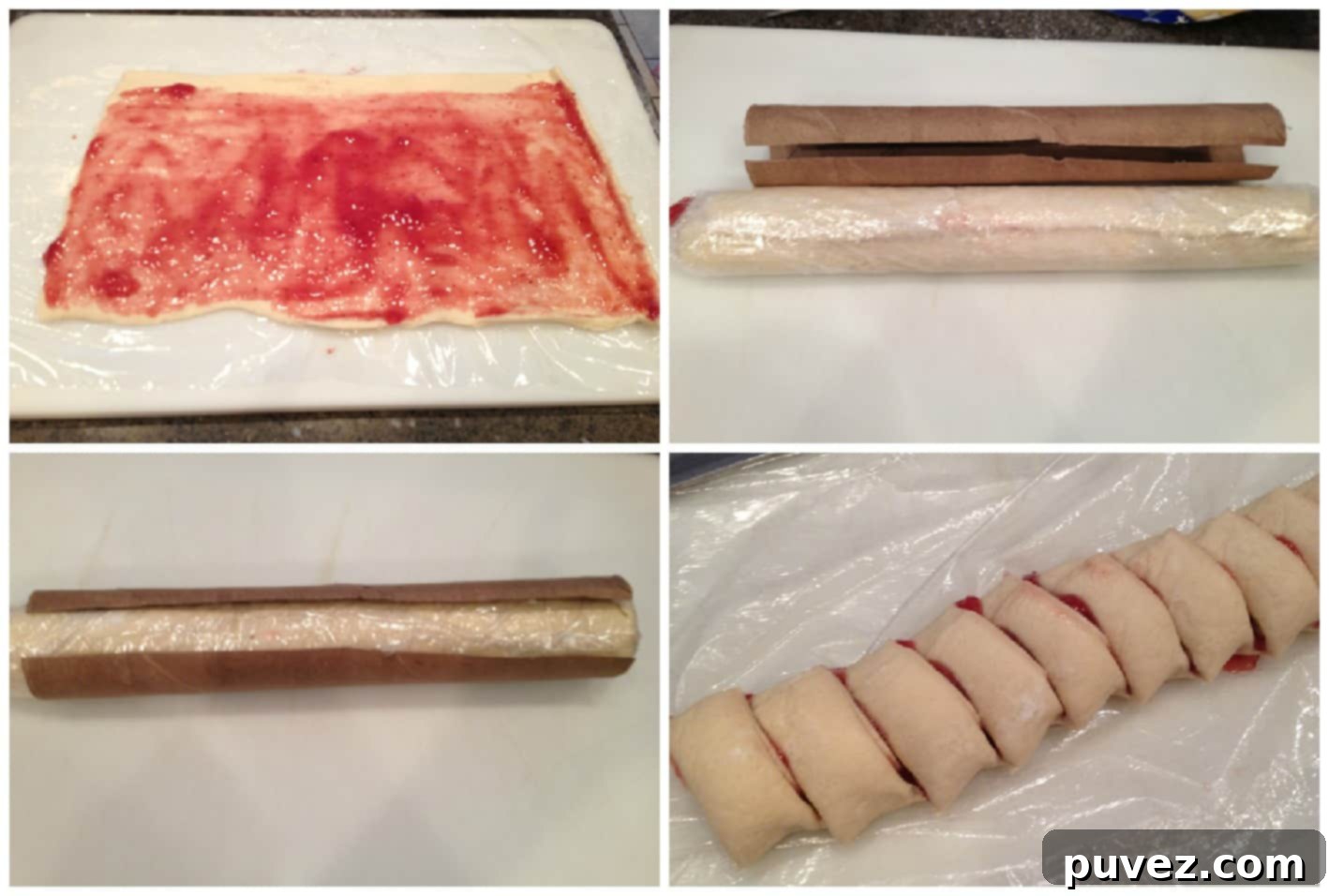 Tip for chilling dough: Use a paper towel roll to maintain shape