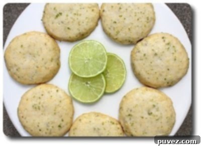 Cornmeal-Lime Cookies with unique texture and bright, tangy lime flavor.