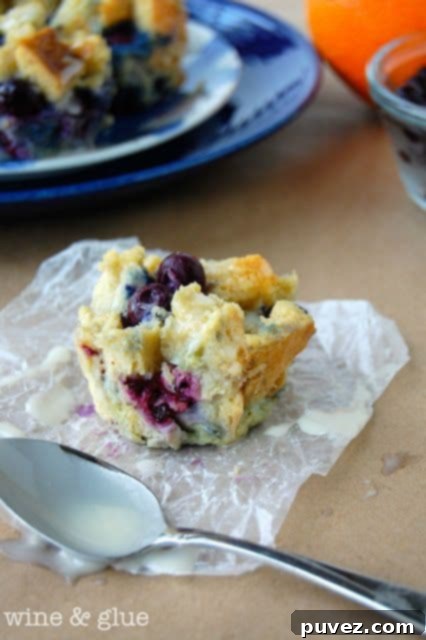 Orange Blueberry Fruffins {French Toast Muffins}, combining fluffy muffins with orange and blueberry flavors.