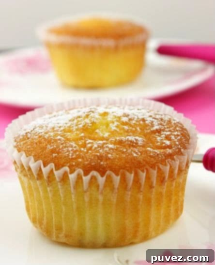 Sicilian Orange Cupcakes, bursting with authentic orange flavor.