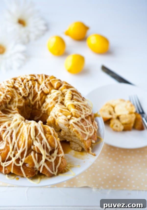 Lemon Monkey Bread, sweet, sticky, and infused with bright lemon flavor, perfect for sharing.