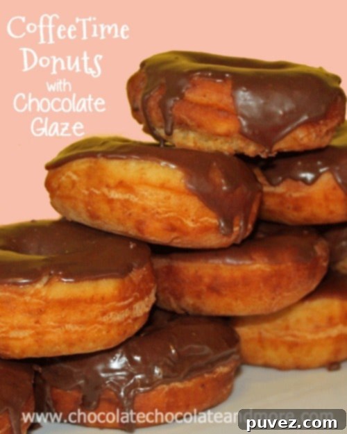 Coffee Time Donuts with Chocolate Glaze
