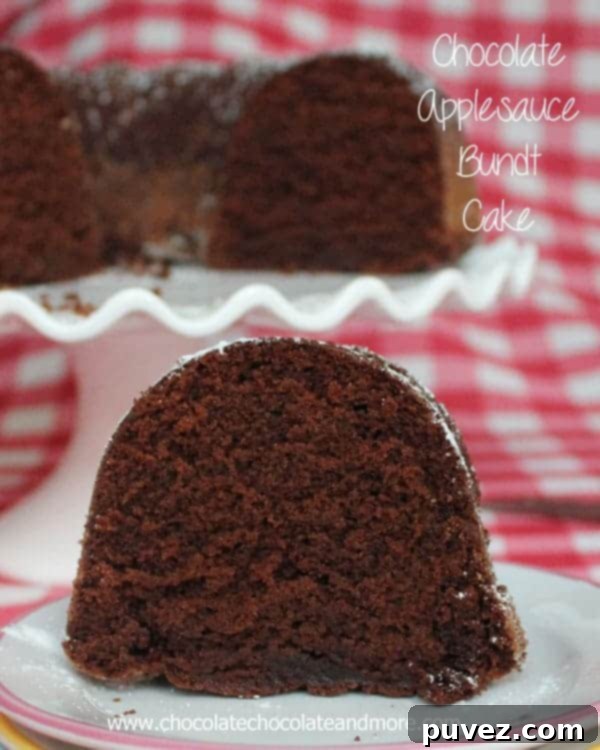 Perfect Chocolate Applesauce Bundt Cake