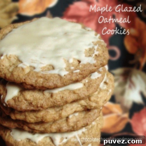 Maple Glazed Oatmeal Cookies