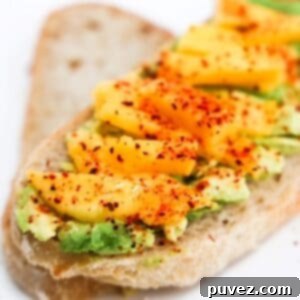 Mango Avocado Toast with Tajin.