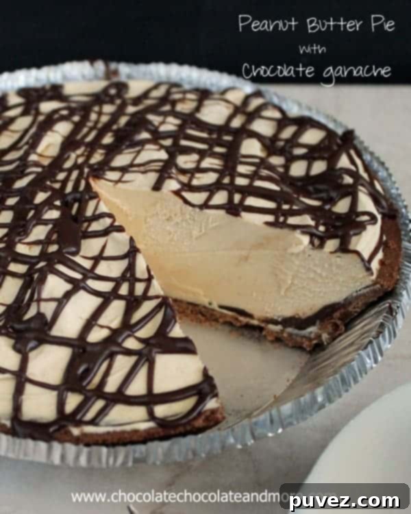 Peanut Butter Pie with Chocolate Ganache