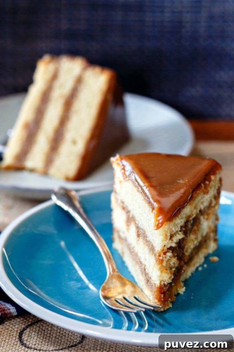 Delicious Butterscotch Cake with a rich glaze.