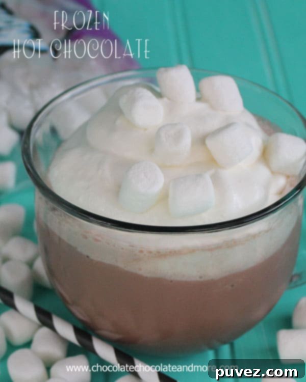 Frozen Hot Chocolate, a perfect cold drink for a warm day