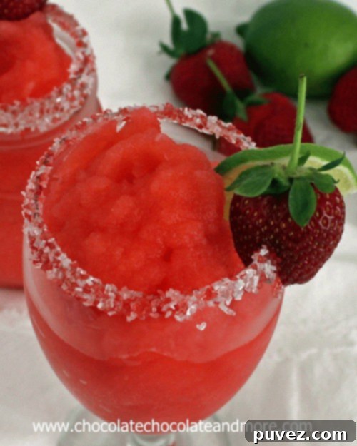 Strawberry Margarita Slurpees, perfect for Cinco de Mayo