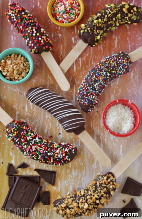 Chocolate-Dipped Frozen Bananas - naturally sweet, refreshing, and healthy no-bake snack