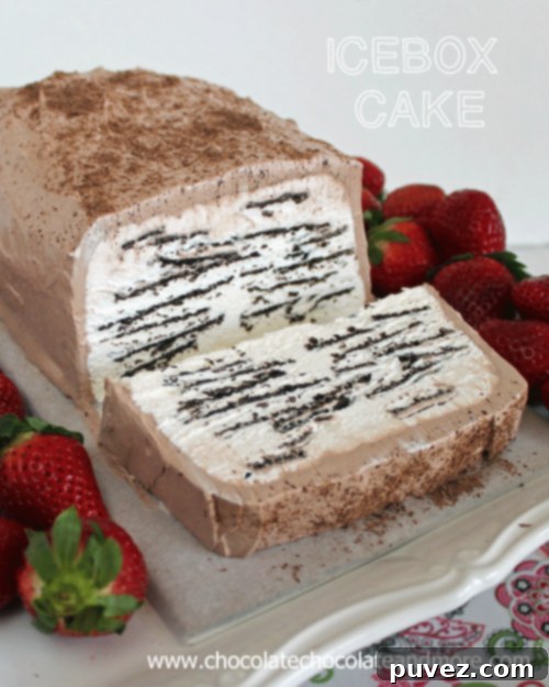 Icebox Cake - a classic layered dessert made with cookies and cream