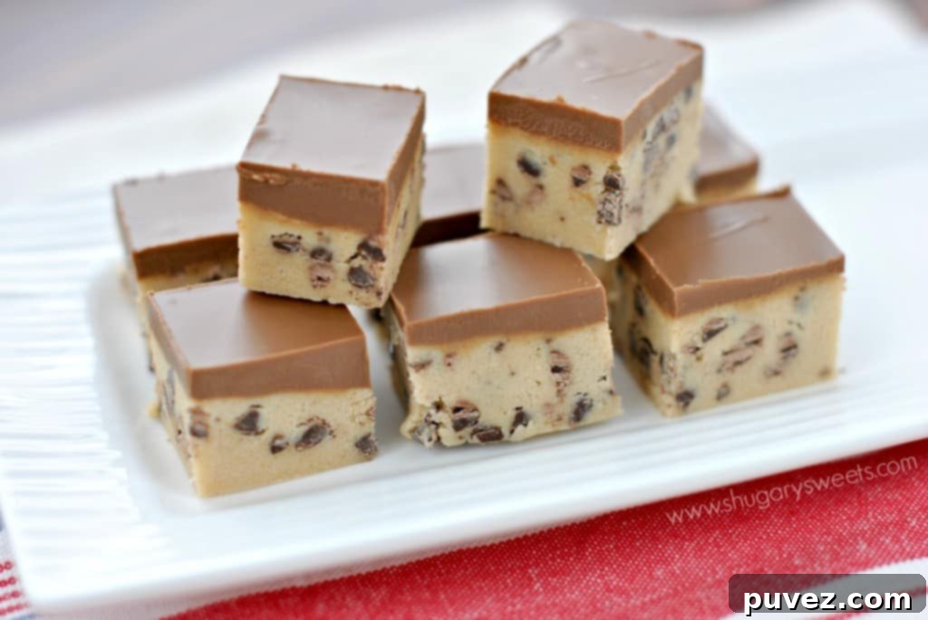 Peanut Butter Cookie Dough Bars - chewy, rich, and satisfying no-bake treats