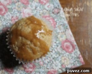Brown Sugar Muffins made with brown butter and cinnamon, topped with a sweet glaze.