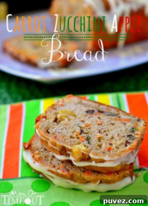 Wholesome Carrot Zucchini Apple Bread