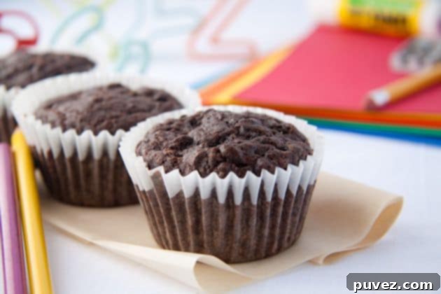 Rich Double Down Chocolate Zucchini Muffins