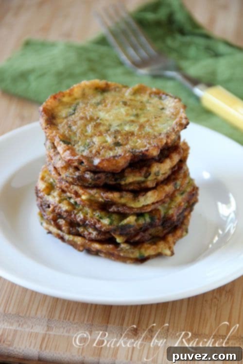 Delicious Zucchini Fritters, a versatile appetizer or side