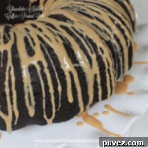 Chocolate Kahlua Coffee Pound Cake, a rich dessert with a triple threat of flavor