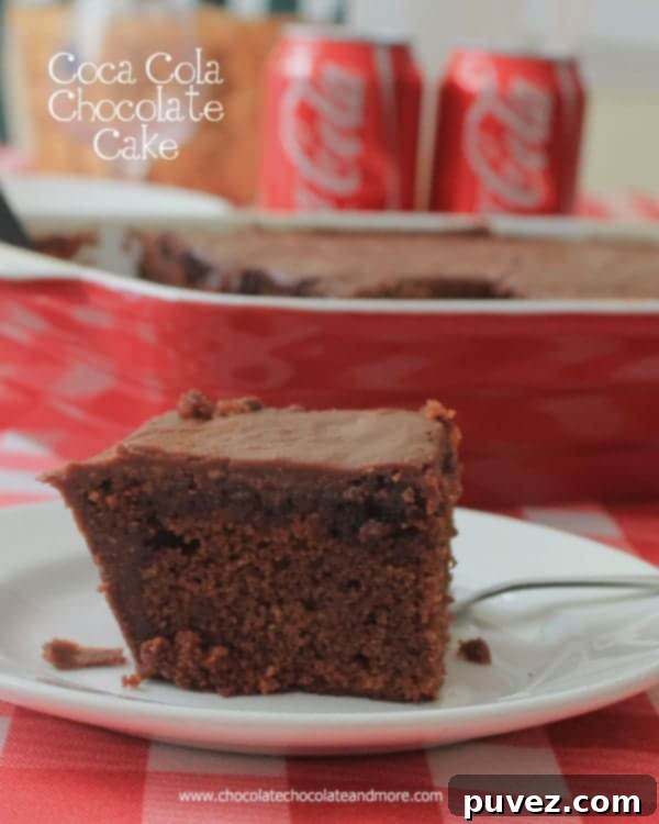 Decadent Coca Cola Chocolate Cake 2 Coca Cola Chocolate Cake with gooey frosting