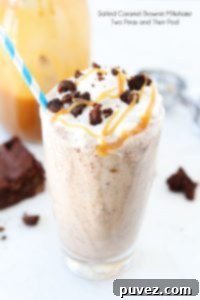 Salted Caramel Brownie Milkshake