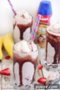 Strawberry Banana Split Milkshake