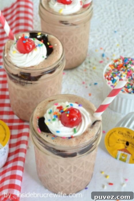 Mocha Fudge Milkshakes