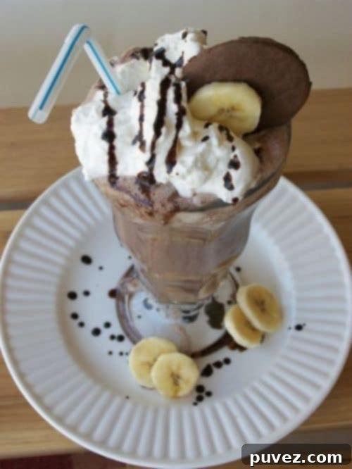 Best Ever Chocolate Banana Milkshake