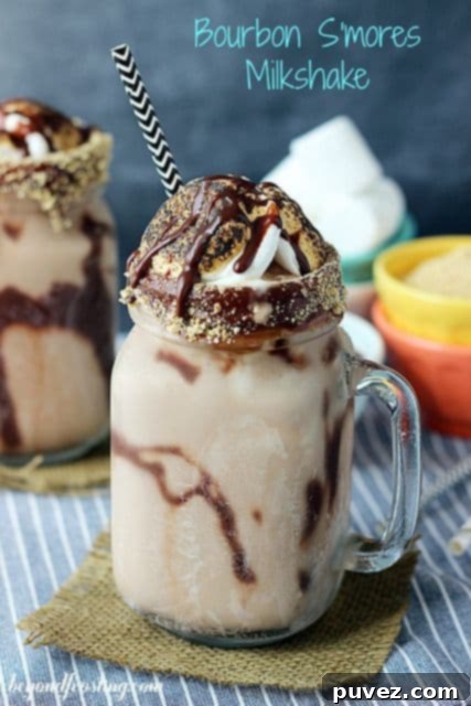 Bourbon Toasted S'mores Milkshake