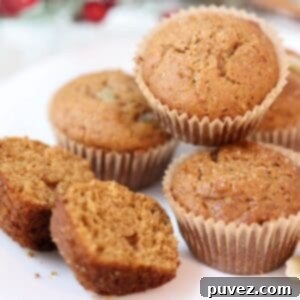 Gingerbread muffins on a white plate.