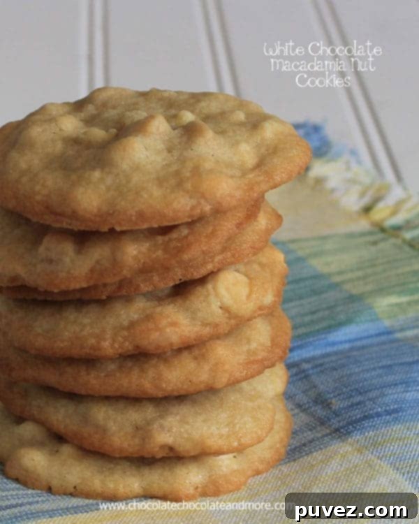 White Chocolate Macadamia Nut Cookies on a plate